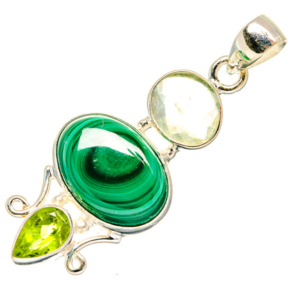 Malachite Pendants handcrafted by Ana Silver Co - PD26677 - Photo 2