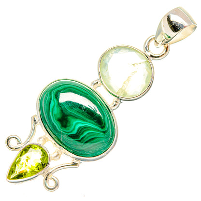 Malachite Pendants handcrafted by Ana Silver Co - PD26678 - Photo 2