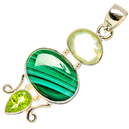 Malachite Pendants handcrafted by Ana Silver Co - PD26679 - Photo 2