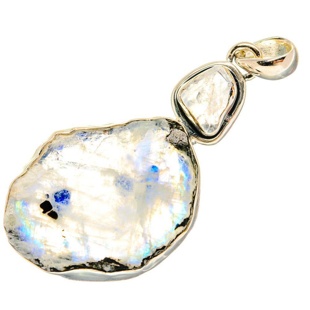 Rainbow Moonstone Pendants handcrafted by Ana Silver Co - PD26691 - Photo 2