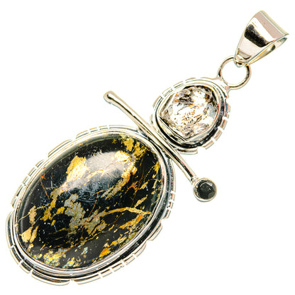 Pyrite Agate Pendants handcrafted by Ana Silver Co - PD26698 - Photo 2