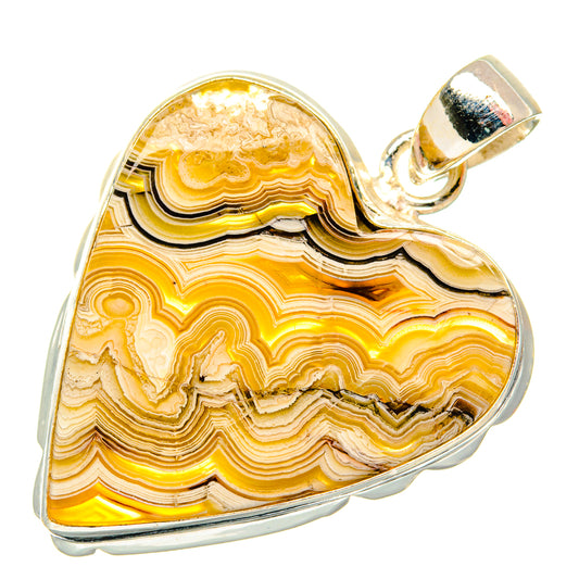 Laguna Lace Agate Pendants handcrafted by Ana Silver Co - PD26712 - Photo 2
