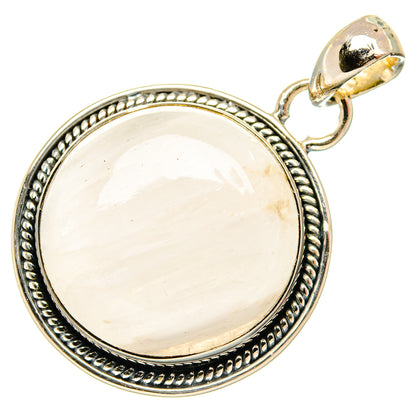 White Scolecite Pendants handcrafted by Ana Silver Co - PD26739 - Photo 2