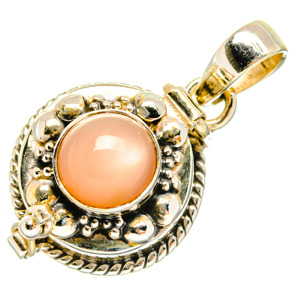 Peach Moonstone Pendants handcrafted by Ana Silver Co - PD26762 - Photo 2