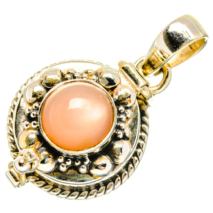 Peach Moonstone Pendants handcrafted by Ana Silver Co - PD26762 - Photo 2