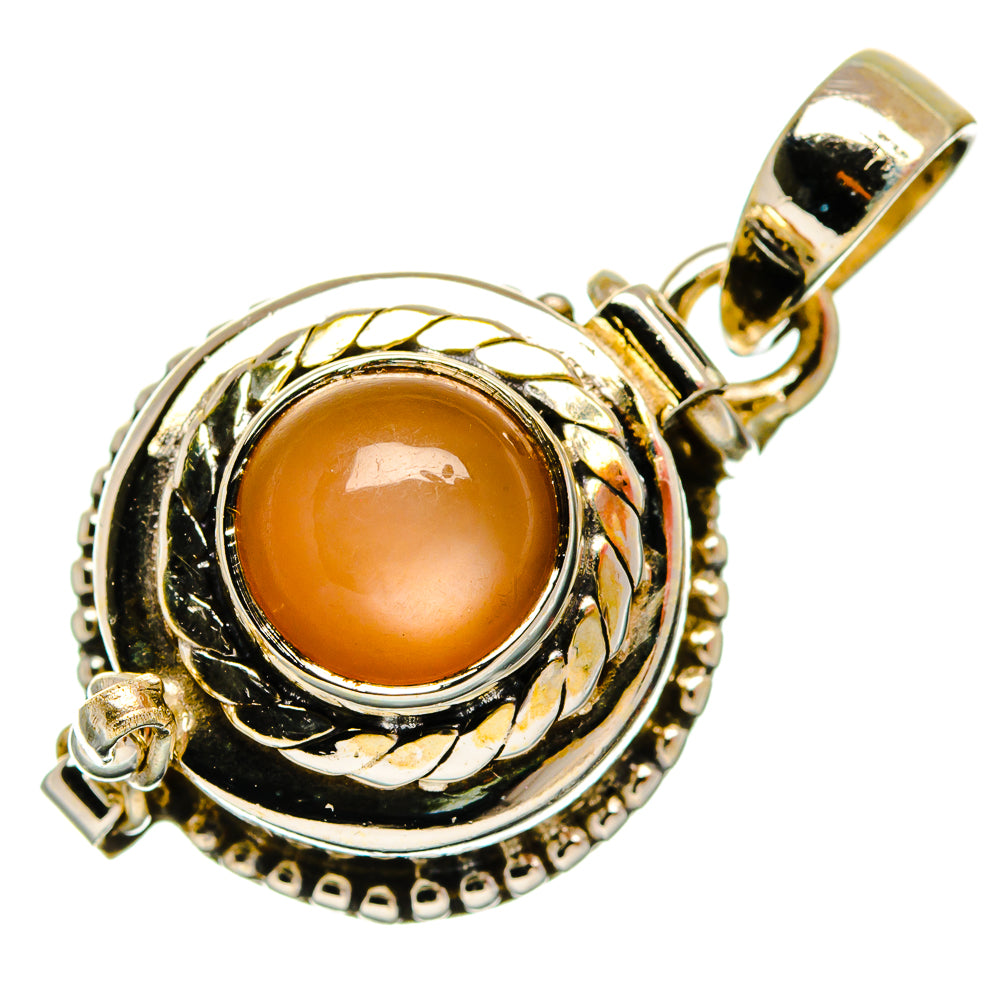 Peach Moonstone Pendants handcrafted by Ana Silver Co - PD26771 - Photo 2