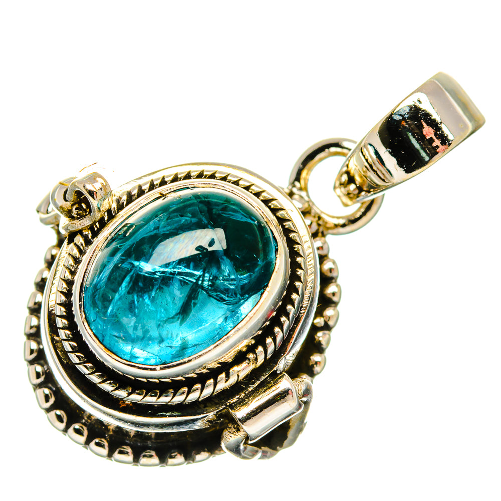 Blue Tourmaline Pendants handcrafted by Ana Silver Co - PD26772 - Photo 2