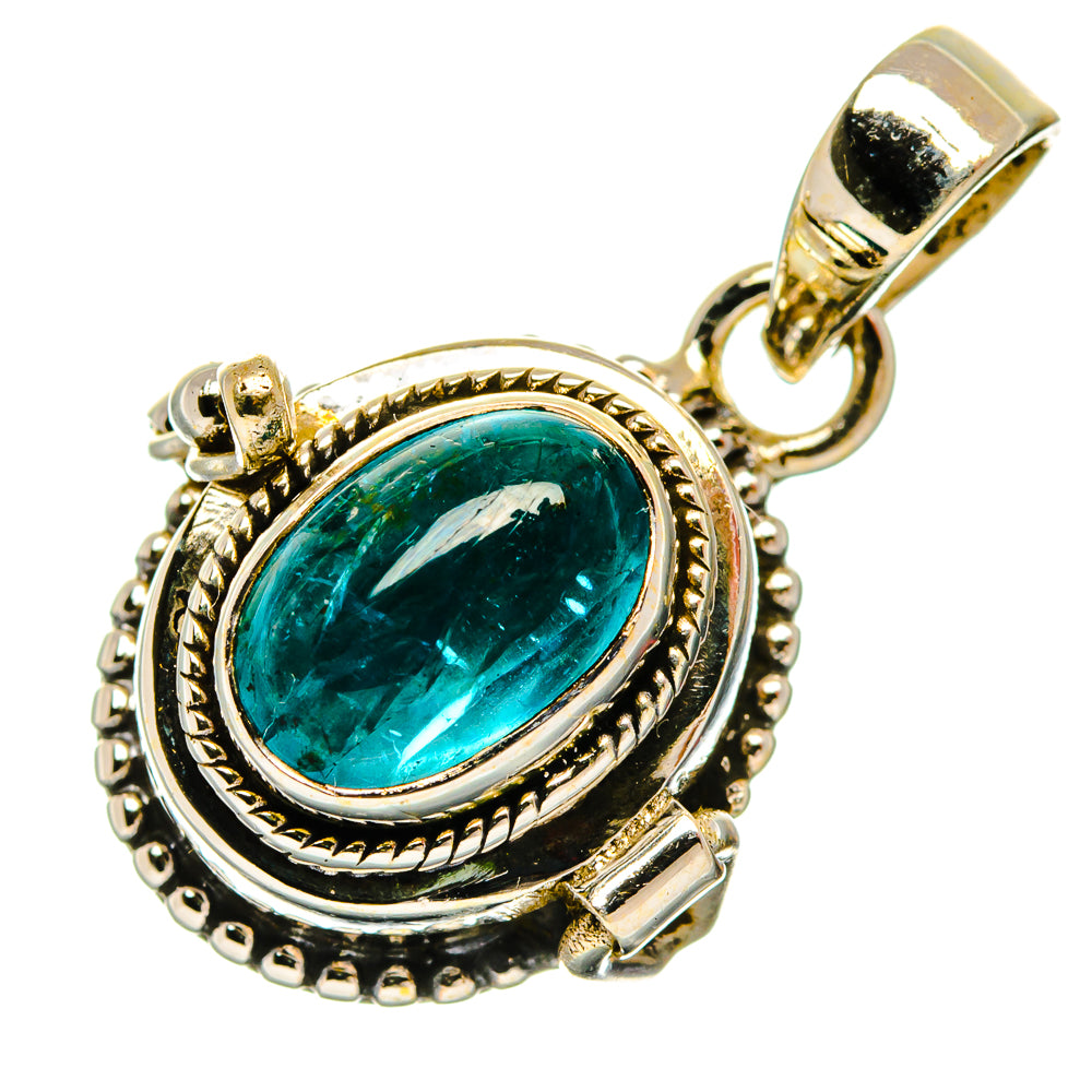 Blue Tourmaline Pendants handcrafted by Ana Silver Co - PD26789 - Photo 2