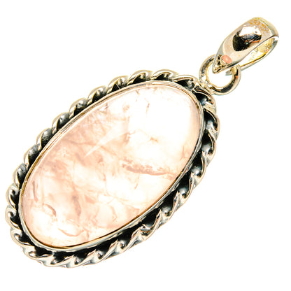 Rose Quartz Pendants handcrafted by Ana Silver Co - PD26790 - Photo 2