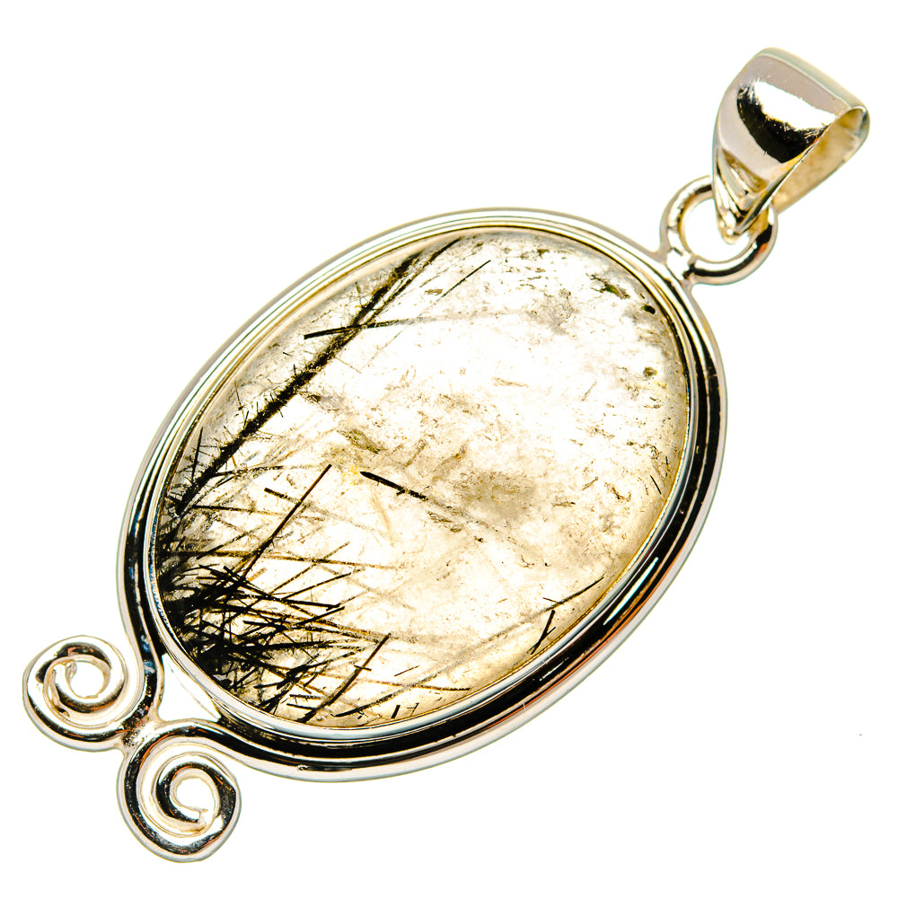 Tourmalinated Quartz Pendants handcrafted by Ana Silver Co - PD26796 - Photo 2