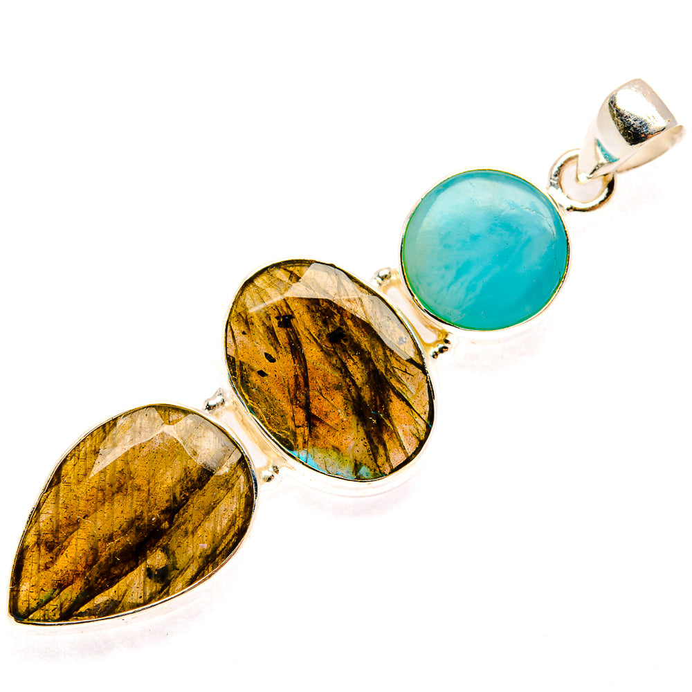 Labradorite Pendants handcrafted by Ana Silver Co - PD26806 - Photo 2