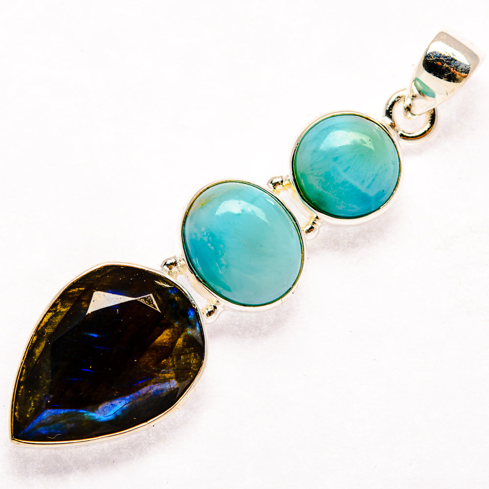 Labradorite Pendants handcrafted by Ana Silver Co - PD26807 - Photo 2