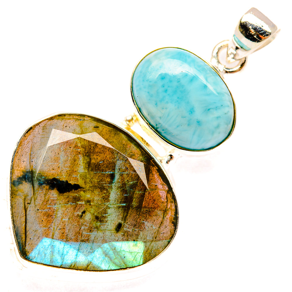 Labradorite Pendants handcrafted by Ana Silver Co - PD26808 - Photo 2