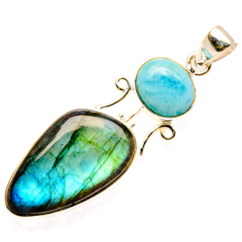 Labradorite Pendants handcrafted by Ana Silver Co - PD26811 - Photo 2