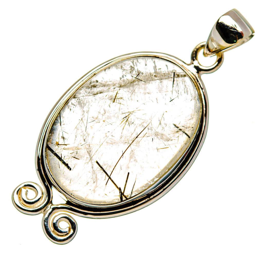 Tourmalinated Quartz Pendants handcrafted by Ana Silver Co - PD26849 - Photo 2