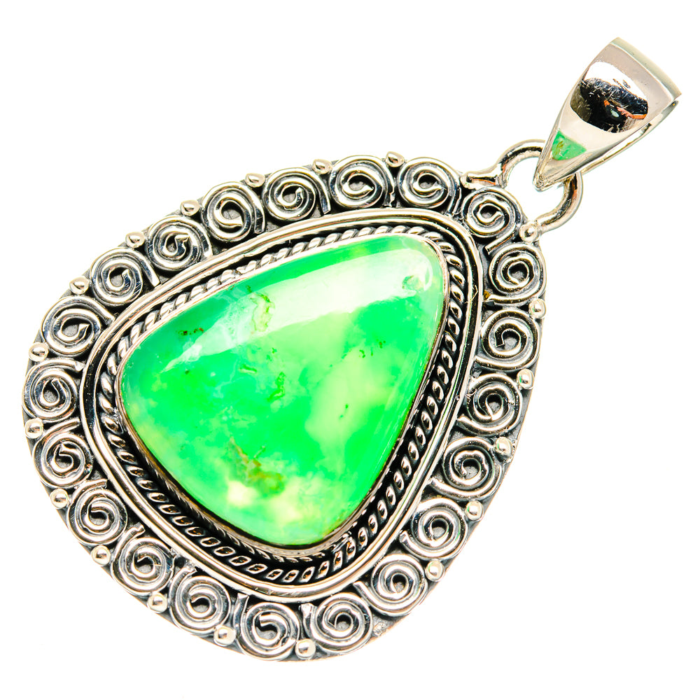 Chrysoprase Pendants handcrafted by Ana Silver Co - PD26861 - Photo 2