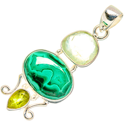 Malachite Pendants handcrafted by Ana Silver Co - PD26881 - Photo 2
