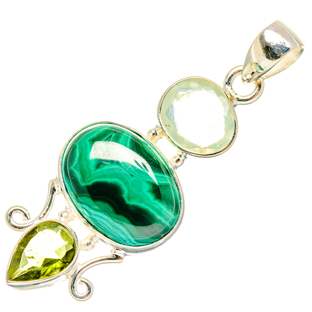 Malachite Pendants handcrafted by Ana Silver Co - PD26884 - Photo 2