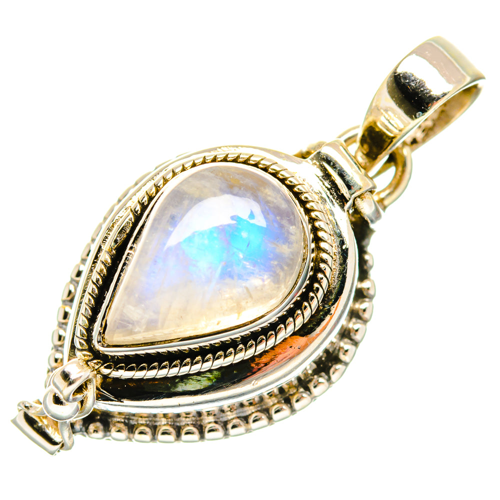 Rainbow Moonstone Pendants handcrafted by Ana Silver Co - PD26929 - Photo 2