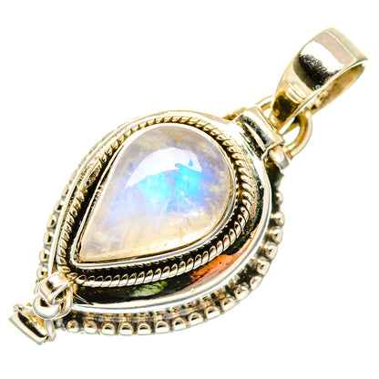 Rainbow Moonstone Pendants handcrafted by Ana Silver Co - PD26929 - Photo 2