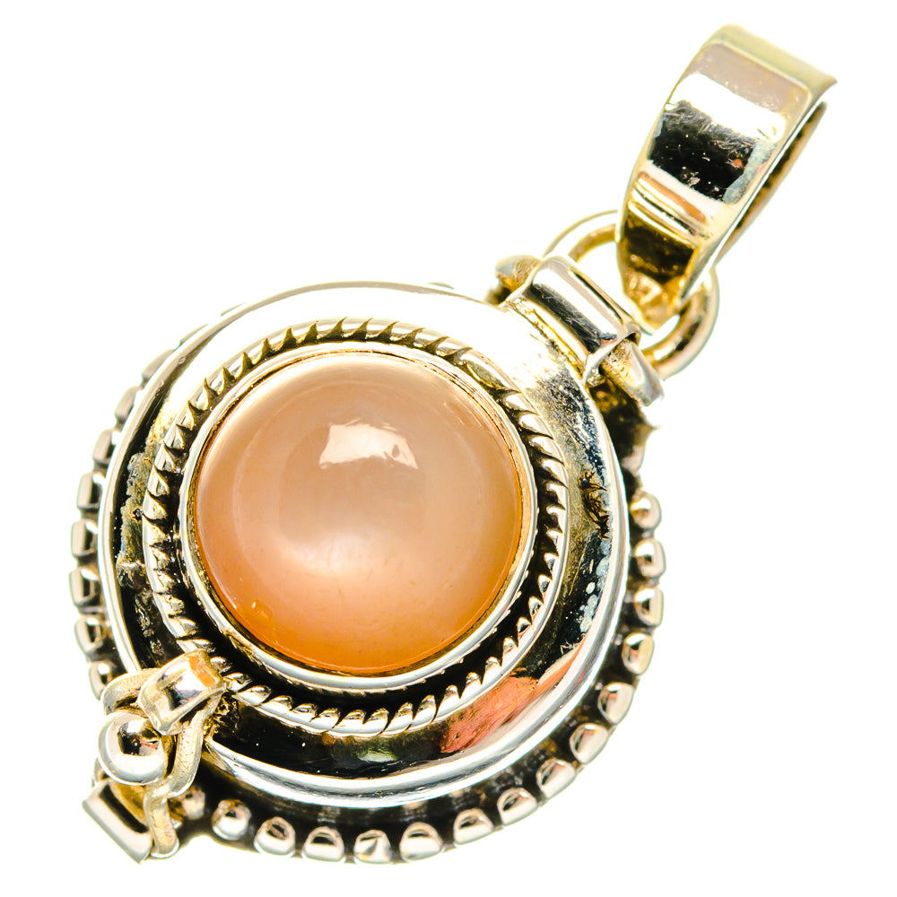 Peach Moonstone Pendants handcrafted by Ana Silver Co - PD26932 - Photo 2