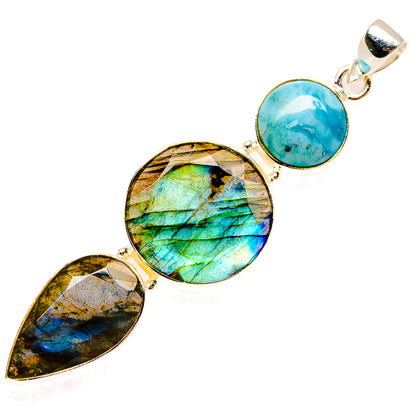 Labradorite Pendants handcrafted by Ana Silver Co - PD26949 - Photo 2