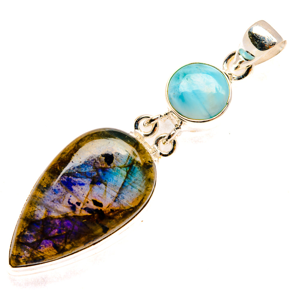 Labradorite Pendants handcrafted by Ana Silver Co - PD26953 - Photo 2