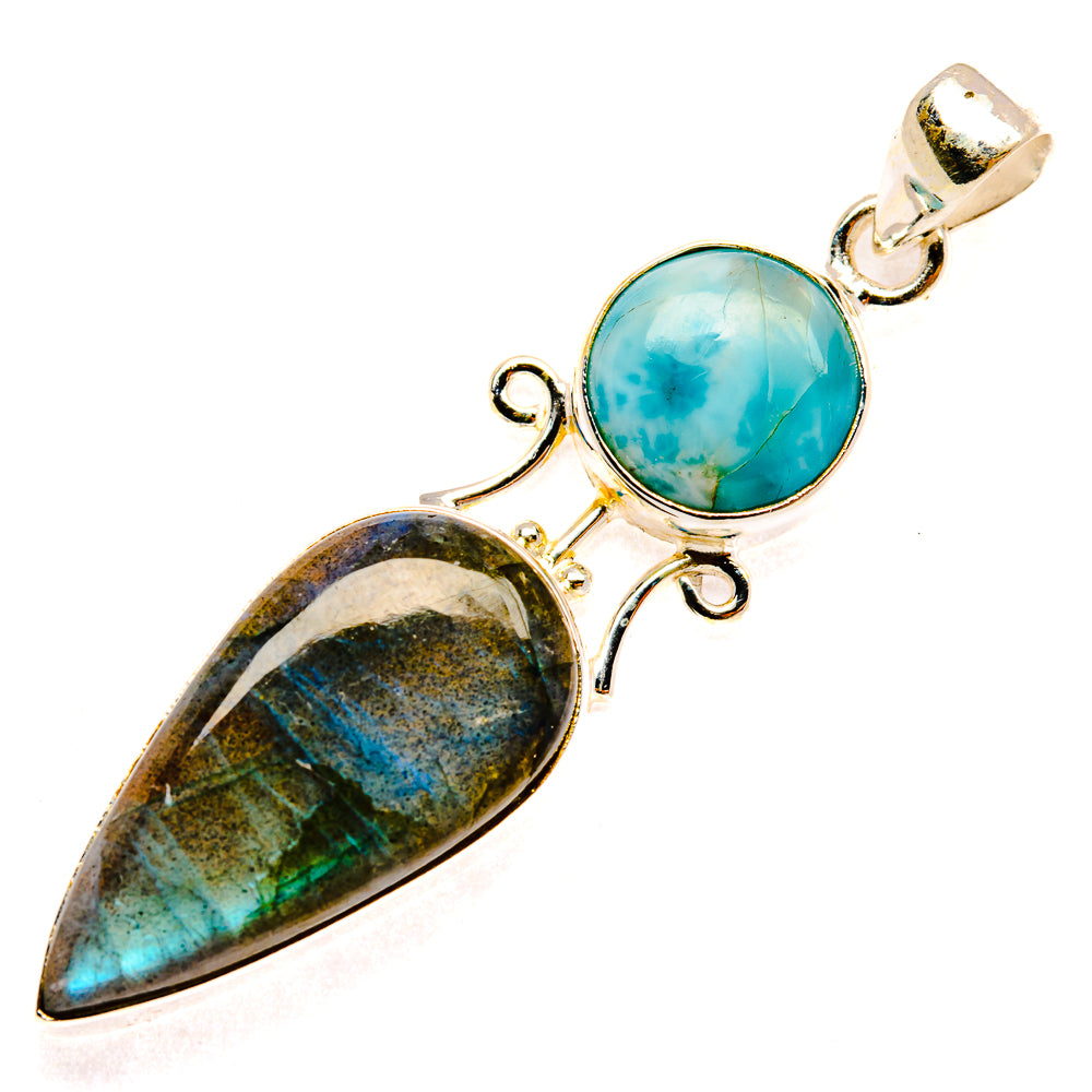 Labradorite Pendants handcrafted by Ana Silver Co - PD26955 - Photo 2