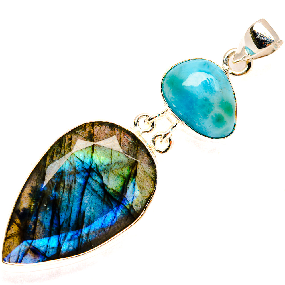 Labradorite Pendants handcrafted by Ana Silver Co - PD26957 - Photo 2