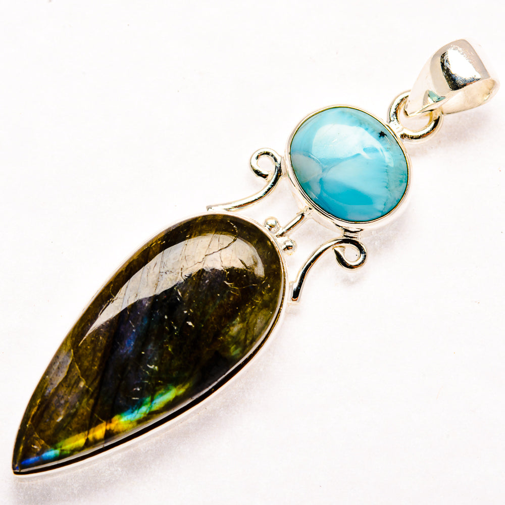 Labradorite Pendants handcrafted by Ana Silver Co - PD26959 - Photo 2