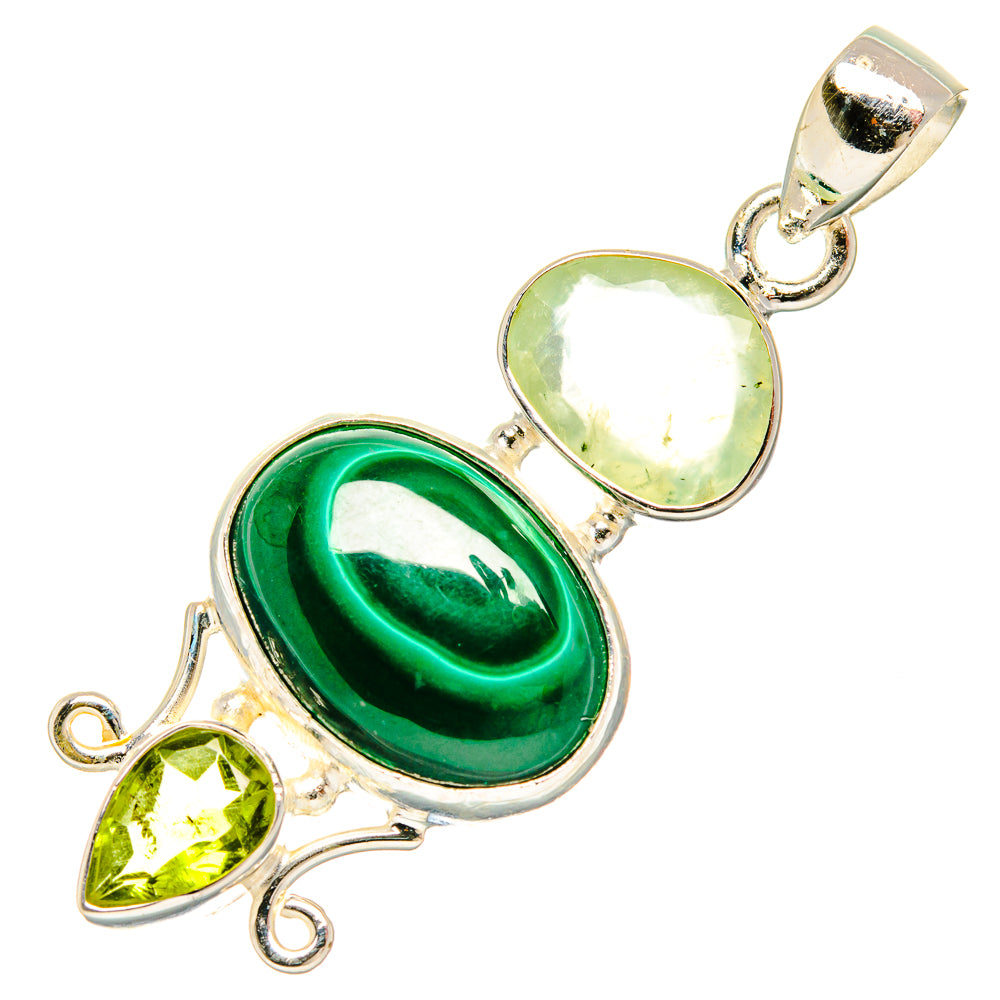 Malachite Pendants handcrafted by Ana Silver Co - PD27009 - Photo 2