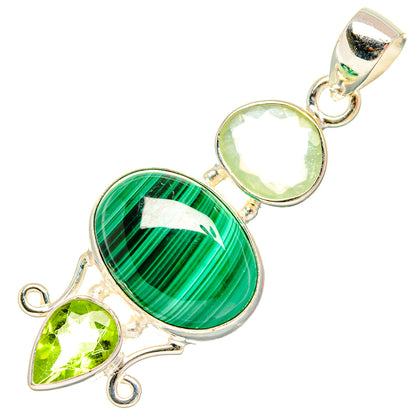 Malachite Pendants handcrafted by Ana Silver Co - PD27010 - Photo 2