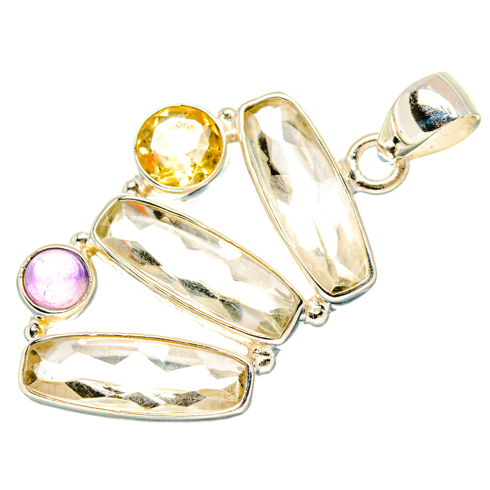 White Quartz Pendants handcrafted by Ana Silver Co - PD27022 - Photo 2