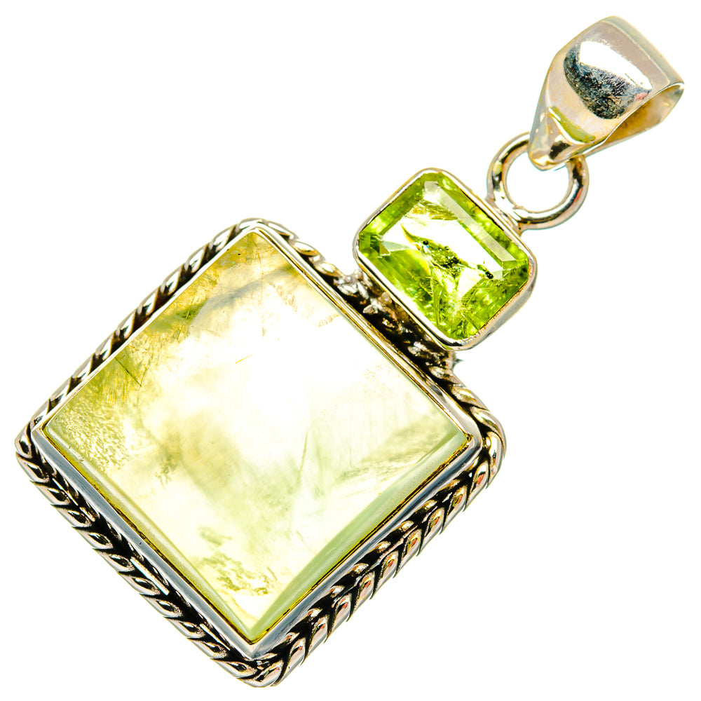 Prehnite Pendants handcrafted by Ana Silver Co - PD27043 - Photo 2
