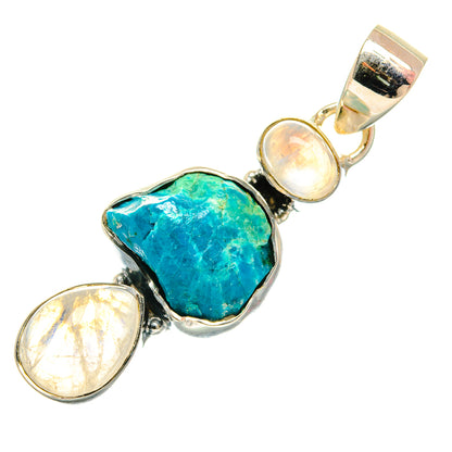 Chrysocolla Pendants handcrafted by Ana Silver Co - PD27078 - Photo 2
