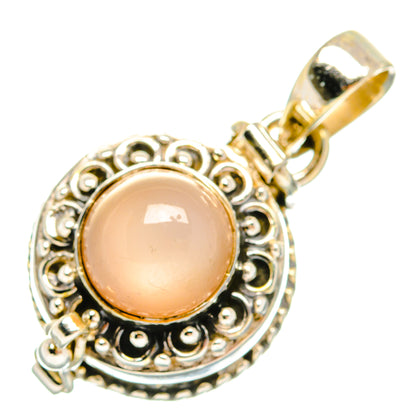 Peach Moonstone Pendants handcrafted by Ana Silver Co - PD27096 - Photo 2