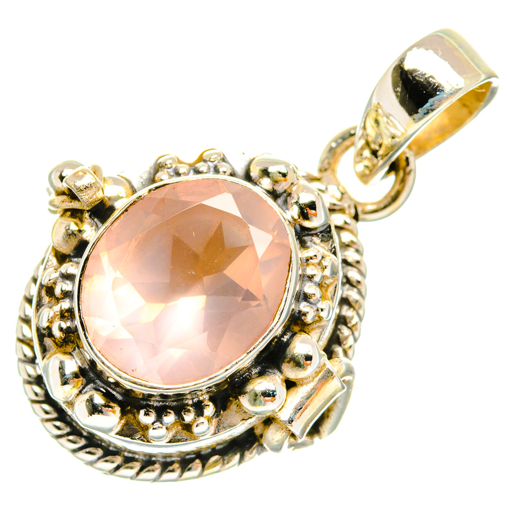 Rose Quartz Pendants handcrafted by Ana Silver Co - PD27100 - Photo 2