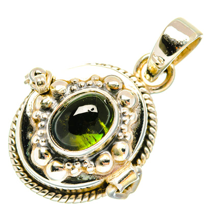 Green Tourmaline Pendants handcrafted by Ana Silver Co - PD27101 - Photo 2