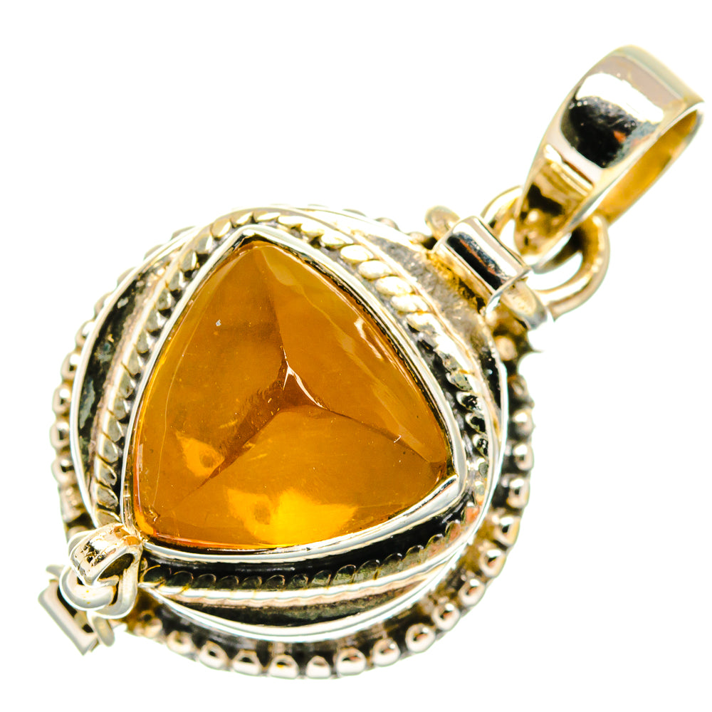 Faceted teardrop natural citrine pendant in 925 silver with beaded frame and bail