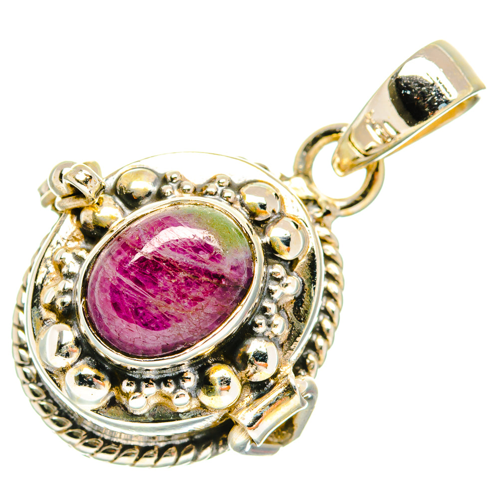 Ruby Zoisite Pendants handcrafted by Ana Silver Co - PD27127 - Photo 2