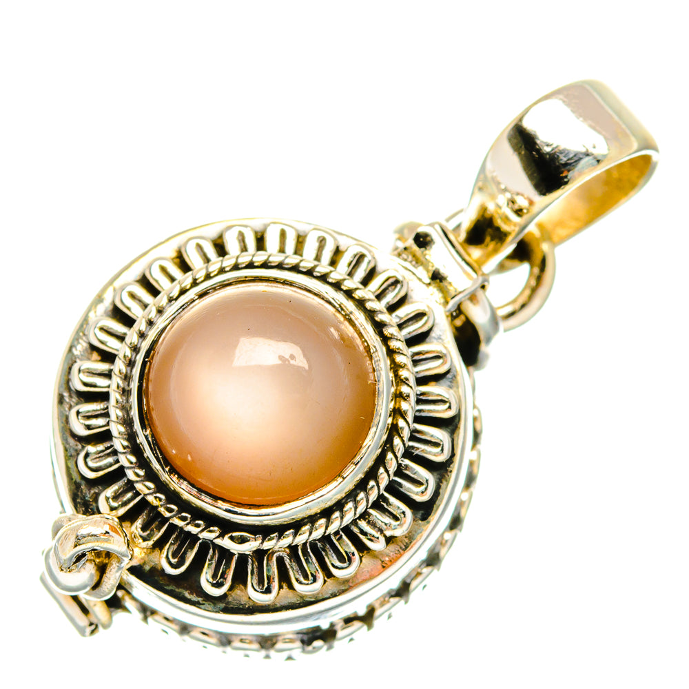 Peach Moonstone Pendants handcrafted by Ana Silver Co - PD27133 - Photo 2