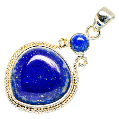 Lapis Lazuli Pendants handcrafted by Ana Silver Co - PD27139 - Photo 2