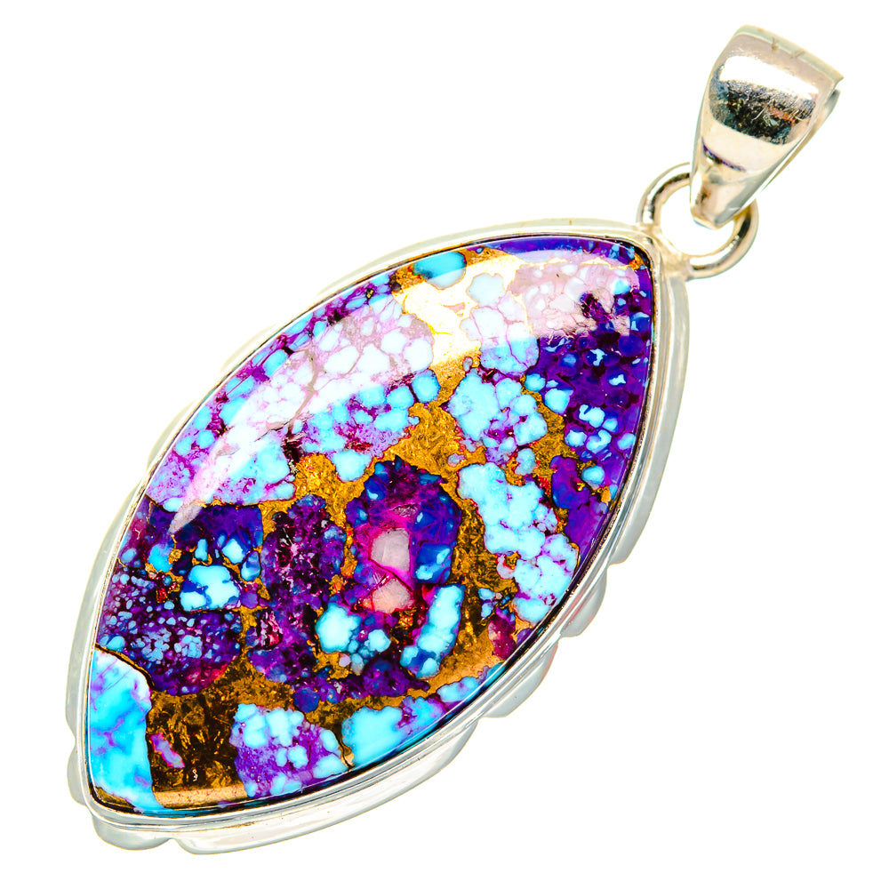 Purple Copper Composite Turquoise Pendants handcrafted by Ana Silver Co - PD27151 - Photo 2