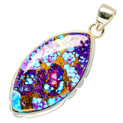Purple Copper Composite Turquoise Pendants handcrafted by Ana Silver Co - PD27151 - Photo 2