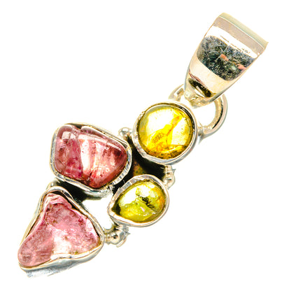 Pink Tourmaline Pendants handcrafted by Ana Silver Co - PD27175 - Photo 2