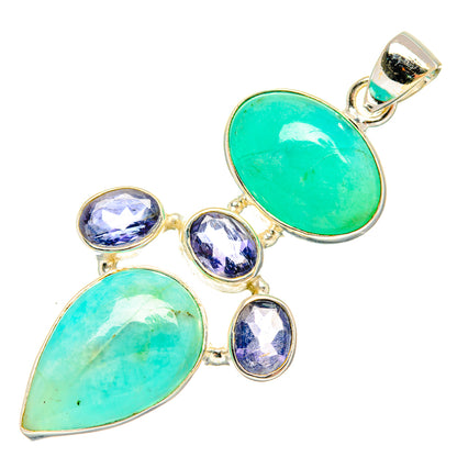 Peruvian Amazonite Pendants handcrafted by Ana Silver Co - PD27198 - Photo 2