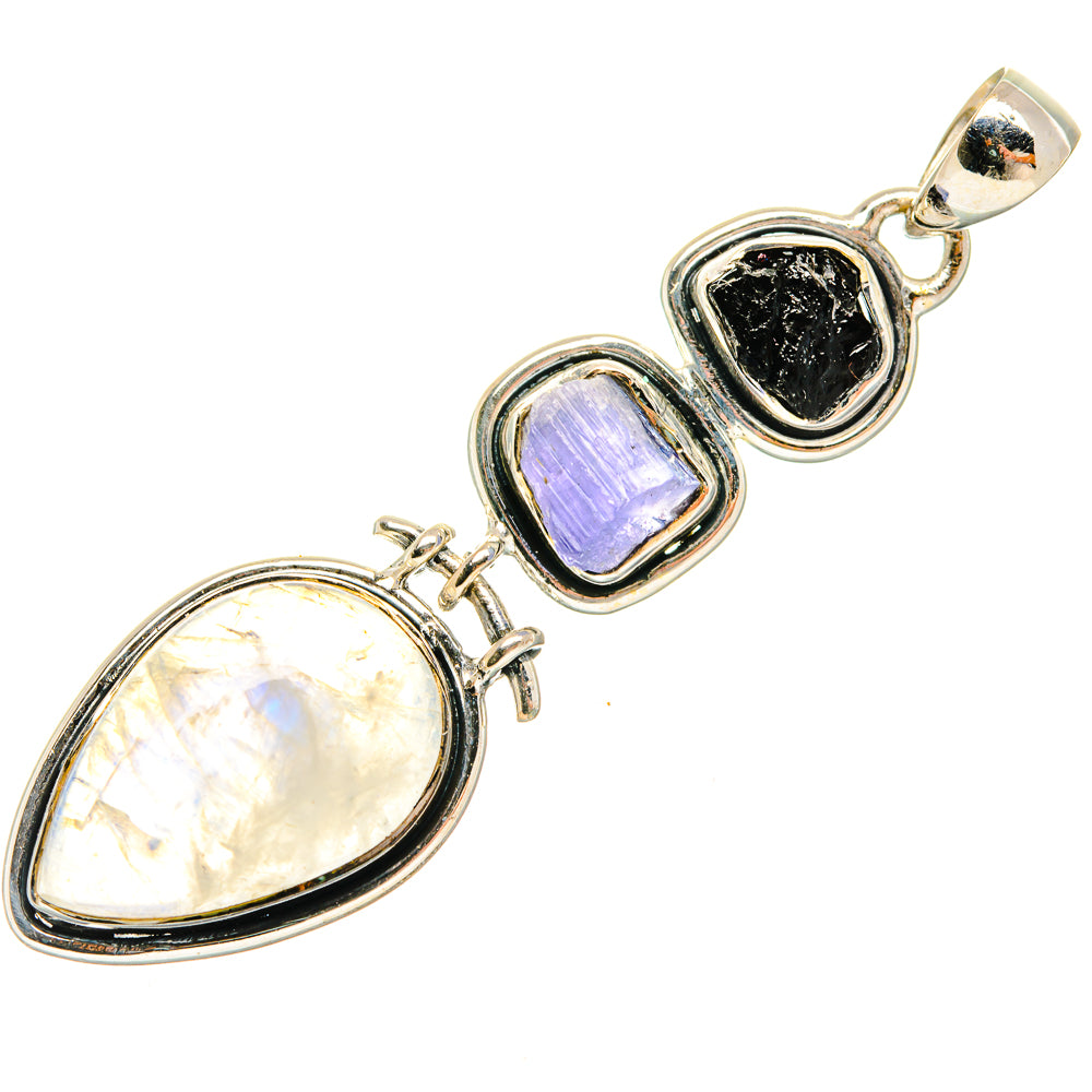 Rainbow Moonstone Pendants handcrafted by Ana Silver Co - PD27215 - Photo 2