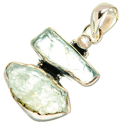 Aquamarine Pendants handcrafted by Ana Silver Co - PD27218 - Photo 2
