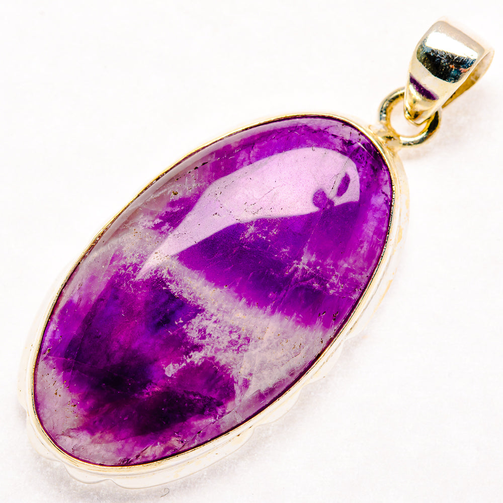 Chevron Amethyst Pendants handcrafted by Ana Silver Co - PD27221 - Photo 2
