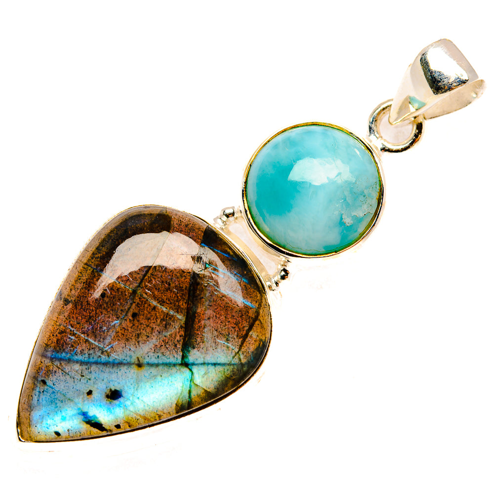 Labradorite Pendants handcrafted by Ana Silver Co - PD27233 - Photo 2